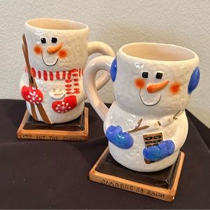 2 adorable snowman mugs!